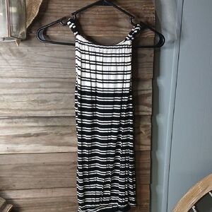 Max Studio Black and White Striped Top